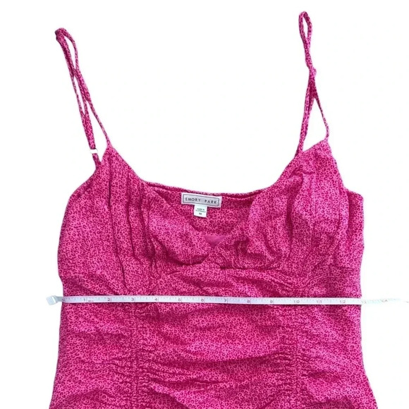 Adjustable Pink Mini Dress, Size Medium Valentines Day Dress Pleated Ruffles - Picture 9 of 9